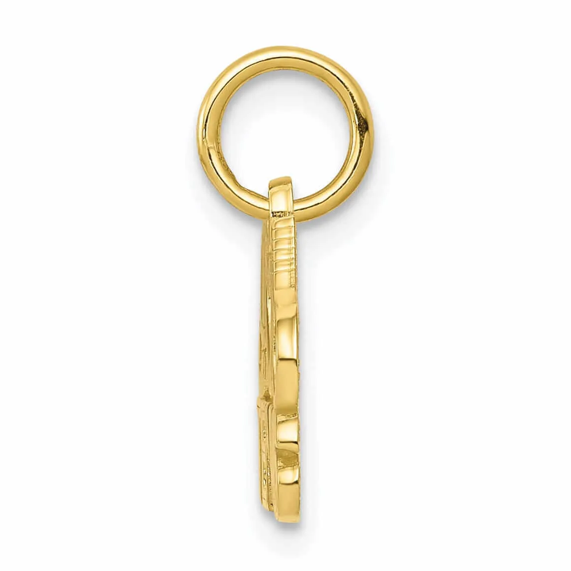 10k Yellow Gold Polished I Love Tennis Pendant