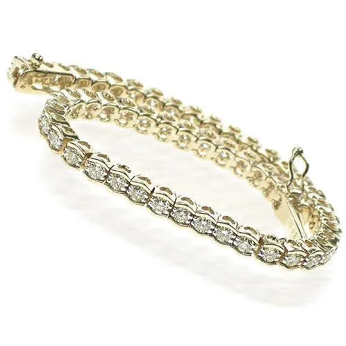 2.00-3.00 CT Round Cut Diamonds - Tennis Bracelet