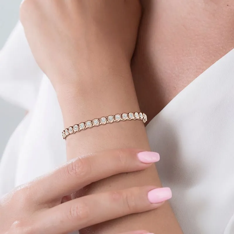 2.00 CT Round Cut Lab Grown Diamonds - Tennis Bracelet