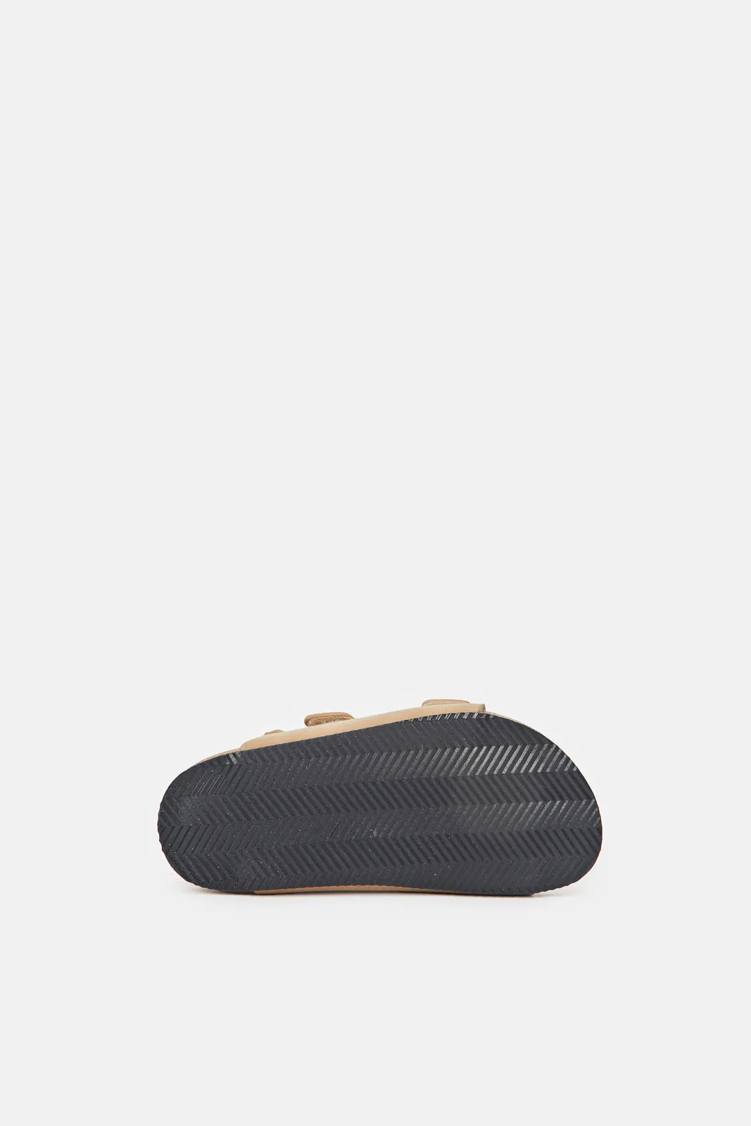 Boys Beige Cork Velcro Sandals