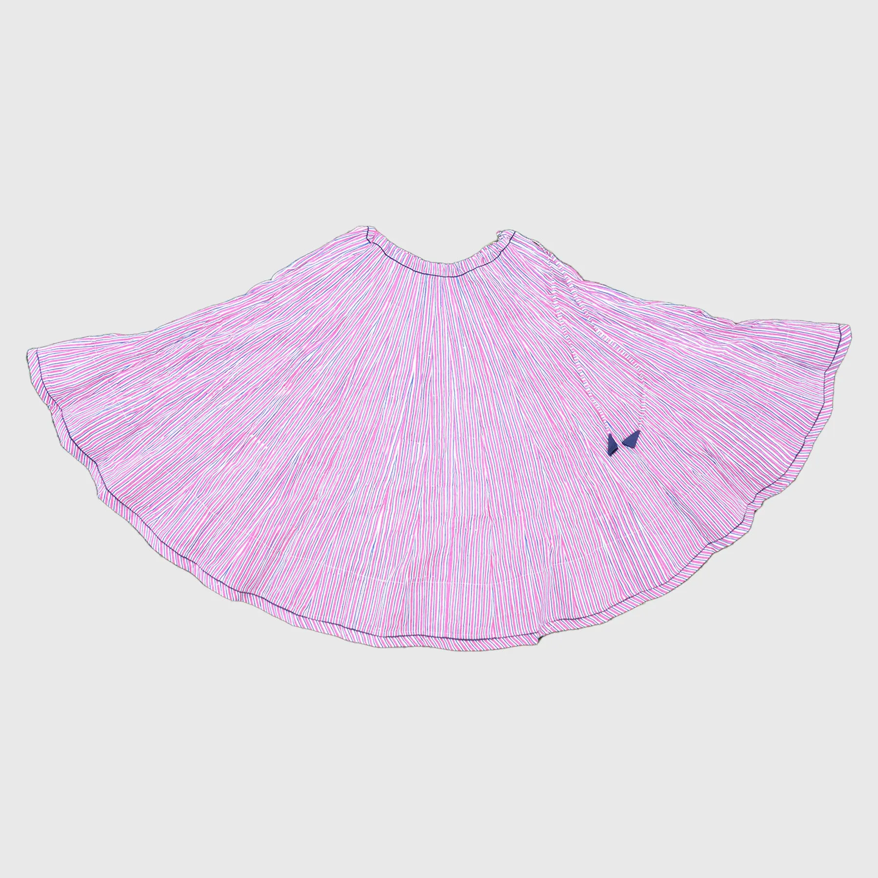Cotton striped Skirt / Pink & Blue