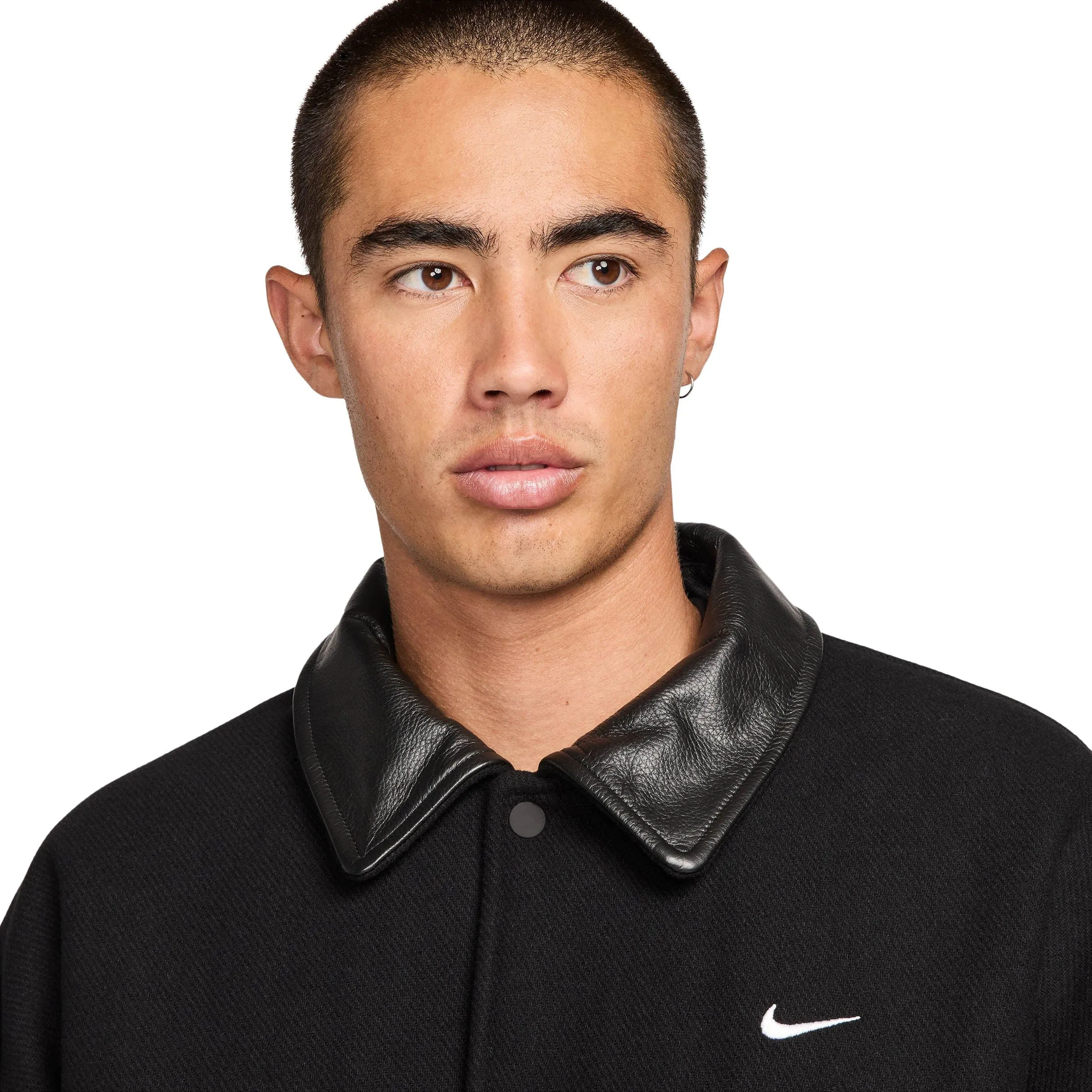 NIKE SOLO SWOOSH WOOL VARSITY JACKET